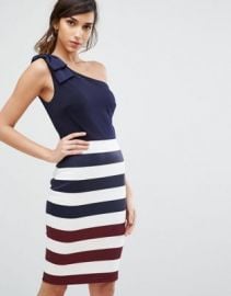 Ted Baker Hilila Stripe One Shoulder Dress at asos com at Asos